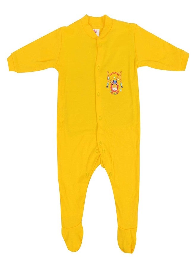 ميني بيري طقم ملابس نوم قطنية للأطفال الرضع من ميني بيري باللون الأصفر، مناسب للأطفال من عمر 3 إلى 6 أشهر - 3 قطع - Image 3