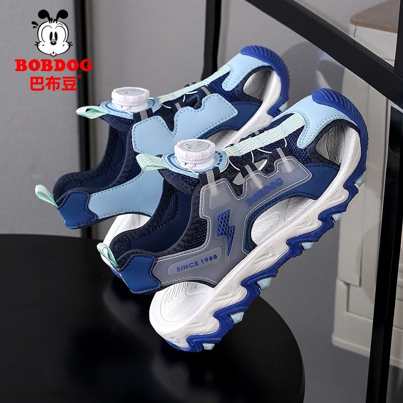 Babudou Boys' Sandals Summer Cut Out Breathable Kidsren'S Toe-Cap Sandals Non-Slip Anti-Collision Beach Shoes Soft Sole Wear-Resistant - Image 4