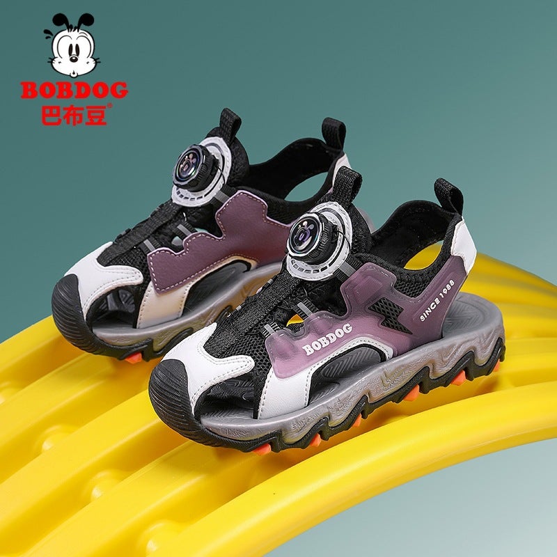 Babudou Boys' Sandals Summer Cut Out Breathable Kidsren'S Toe-Cap Sandals Non-Slip Anti-Collision Beach Shoes Soft Sole Wear-Resistant - Image 5
