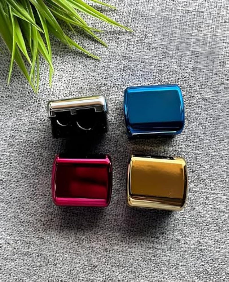 Dual-ended Makeup Sharpener - Precision tool for cosmetic eyebrow pencils, 2-pack with assorted colors for flawless definition and easy portability. (4pcs) - Image 2