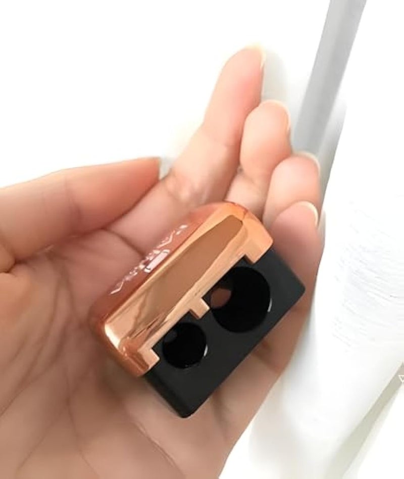 Dual-ended Makeup Sharpener - Precision tool for cosmetic eyebrow pencils, 2-pack with assorted colors for flawless definition and easy portability. (4pcs) - Image 4