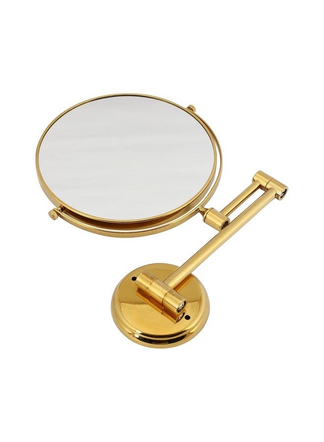 RFV1 Brass Shaving Mirror II Makeup Mirror II Bathroom Mirror with 5X Magnifying Mirror (Gold,8Inch) WallMount - Image 4
