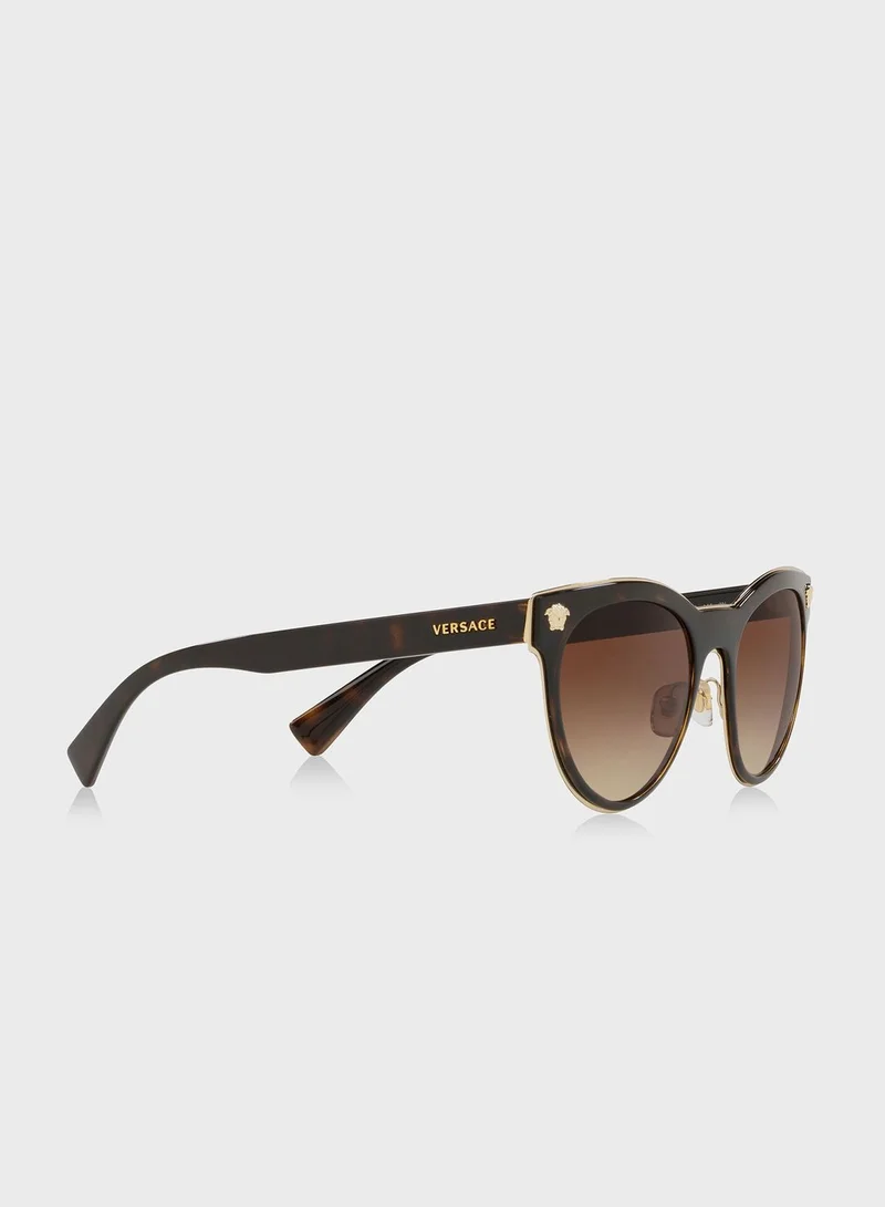 VERSACE 0VE2198 Havana Sunglasses