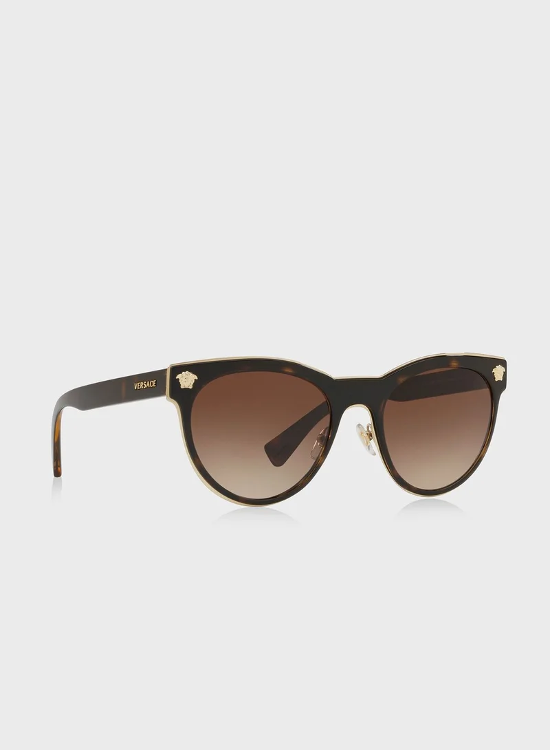 VERSACE 0VE2198 Havana Sunglasses