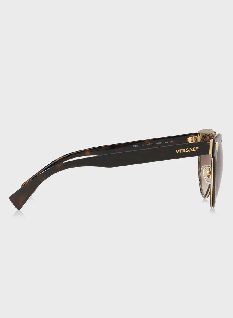 VERSACE 0VE2198 Havana Sunglasses