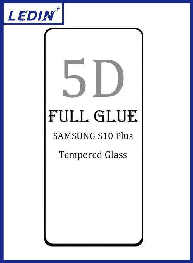 LEDIN Samsung Galaxy S10 Plus Screen Protector Tempered Glass Guard Full Glue Edge-to-Edge Screen Protector for Samsung Galaxy S10 Plus - Image 1