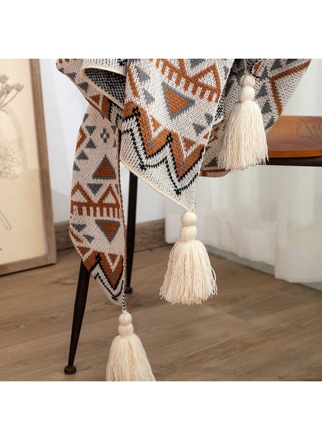 بوهو أسلوب النساء سيستا رمي بطانية ناعمة الجلد صديقة البطانيات النوم أريكة ديكور للكرسي سرير أريكة الحياكة مكتب الراحة بطانية 130 * 170 سم - Image 4