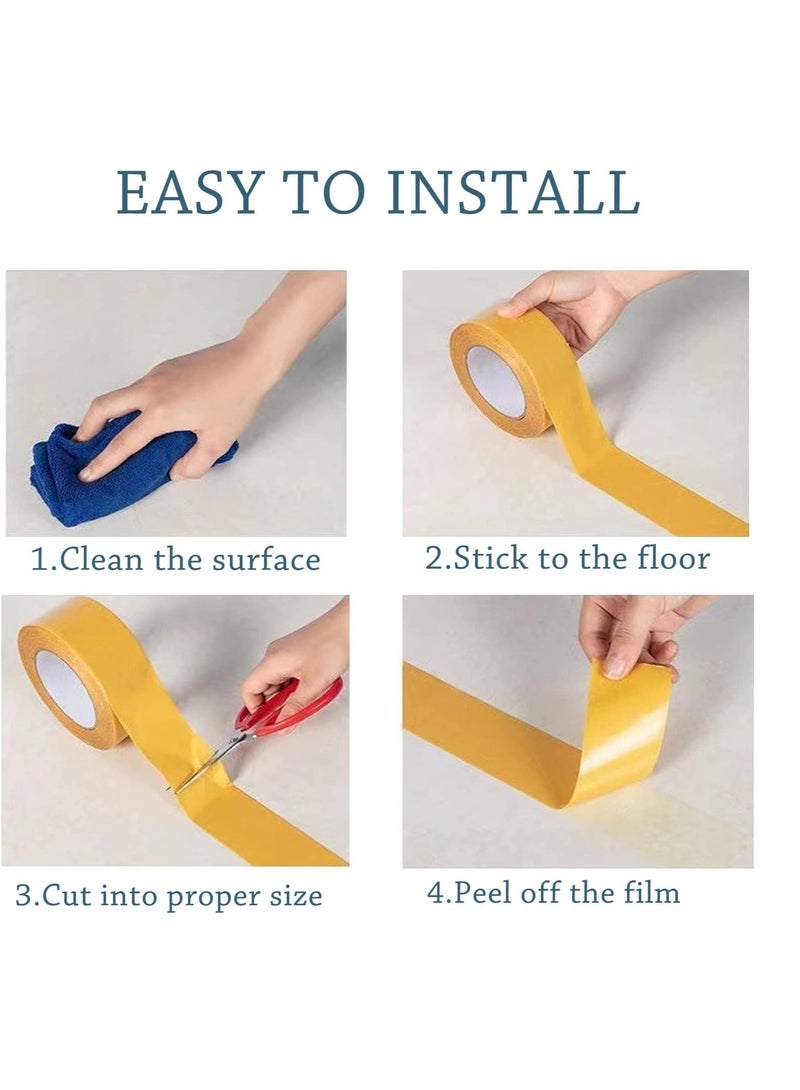 واي آند دي SYOSI Grippers for Mats on Carpet Rugs Top of Corner Rug Laminate Floor Hardwood Floors Furniture Anti Slip Mat 4cm x 20m (1 Roll) - Image 5