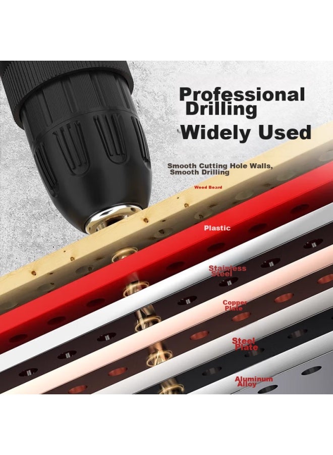 Huhao 13-piece Set, Extra-hard Twist Drill Bits For Drilling Iron, Holes, Alloy, And Stainless Steel, Specialized For Electric Hand Drill - Image 2