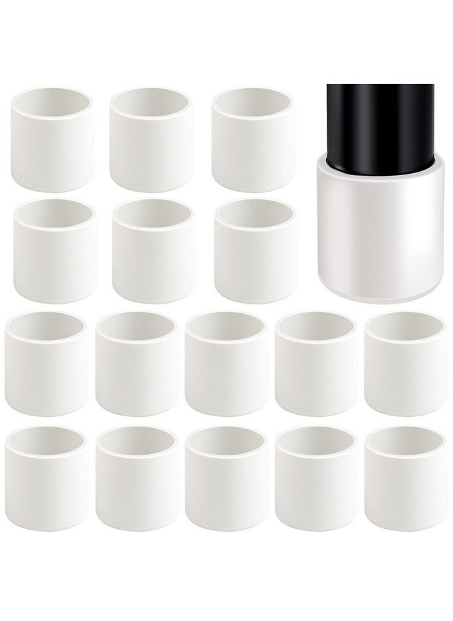 HNYYZL HNYYZL Rubber Chair Leg Caps,1inch,White Rubber Feet for Chairs,Chair Feet Protectors,Chair Leg Covers,Round Set of 16  - Image 1