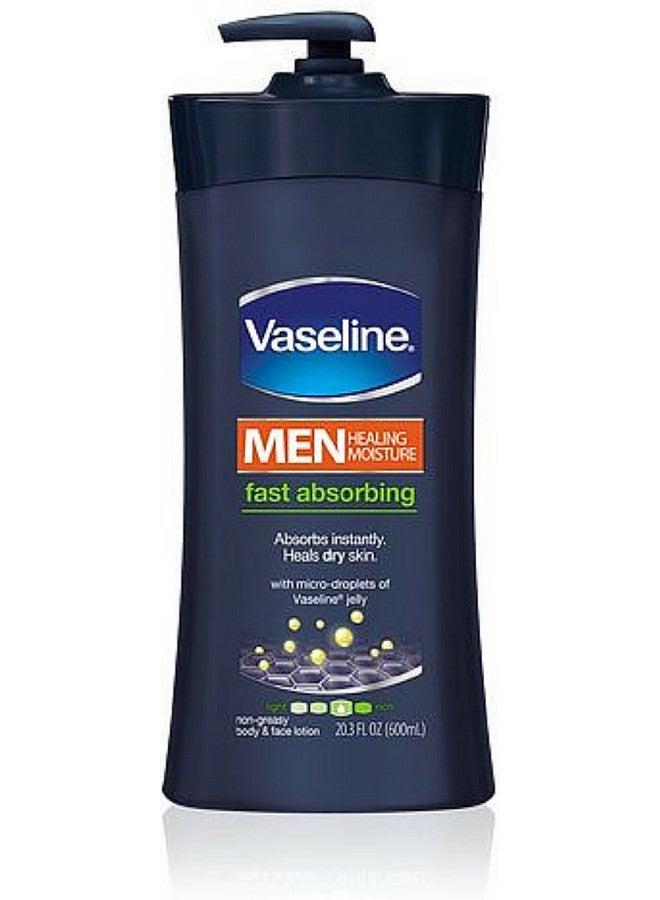 Vaseline لوشن للجسم والوجه سريع الامتصاص للرجال 20.3 أونصة (عبوة واحدة)