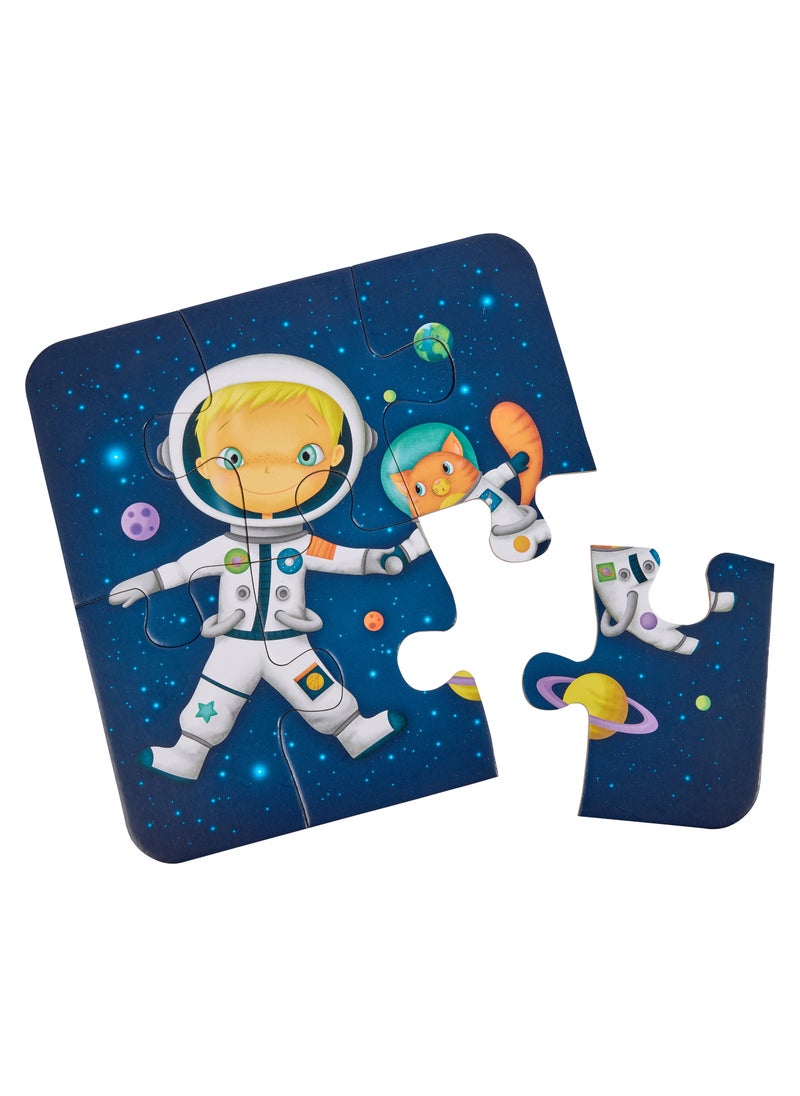 EUREKA KIDS - Eurekakids 4 Sets Astronaut Evolutive Puzzles - 43pcs| Educational toy for Toddler and Kids | Encourage Logical Thinking and Observation Skills|Solar System and Human Exploration| For 3Y+ - Image 1