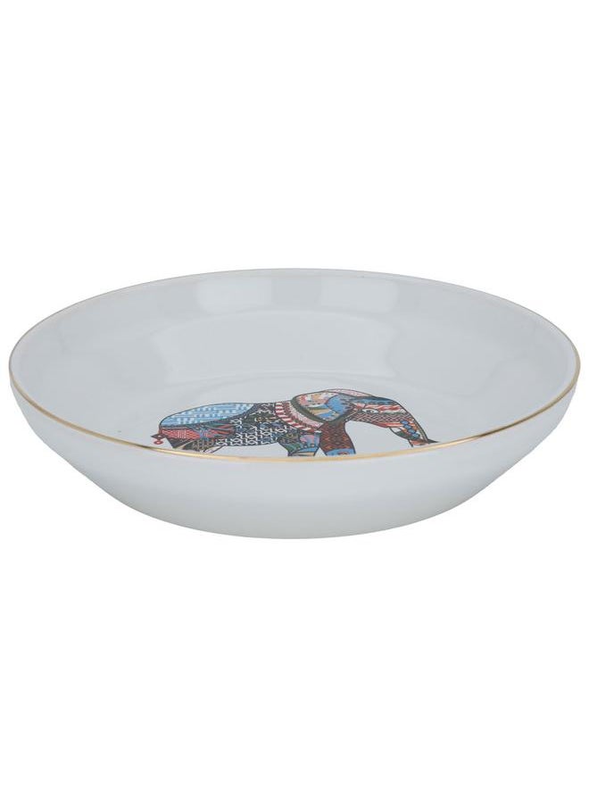 Alsaif Porcelain Serving Plate 18 Cm Deep Round White  - Image 1