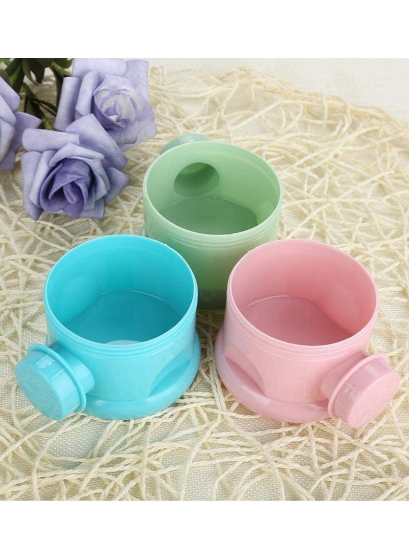 كابتن تيك Baby Formula Dispenser, Non-Spill Portable Stackable Baby Cartoon Milk Powder Box Dispenser, Snack Storage Container, Bpa Free, 3 Layer, Formula to Food Container Set, Multi-color, No Powder Leakage - Image 3