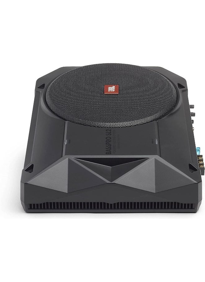 جي بي إل JBL Basspro SL 200 مم (8 بوصات) نظام مضخم صوت ستيريو نشط وقوي مدمج لراديو السيارة، يناسب أسفل المقعد الأمامي - أسود  - Image 1