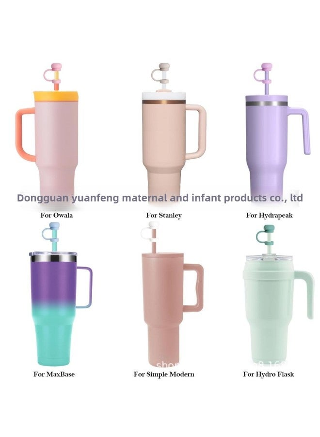 Straw Cover Cross-border Ins Simple Hot Selling Silicone Dust Cap 10mm Leak-proof Plug Vacuum Cup Straw Cup Accessories-Color:White-Capacity:10mm Straw Caliber - Image 4