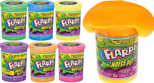 Ja-Ru JARU Flarp Noise Putty Fidget Toy 6 Pack Scented Sensory Putty for Kids Stress Relief Toy Slime Party Favors Classroom Prizes Goodie Bag Fillers 100416s - Image 1