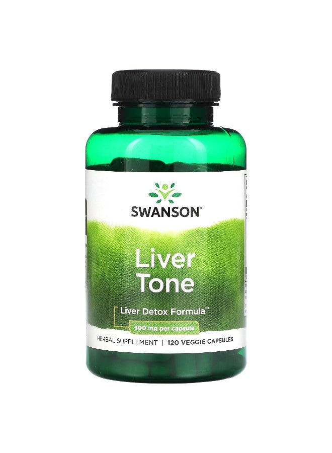 Swanson, Liver Tone, 300 mg, 120 Veggie Capsules - Image 1