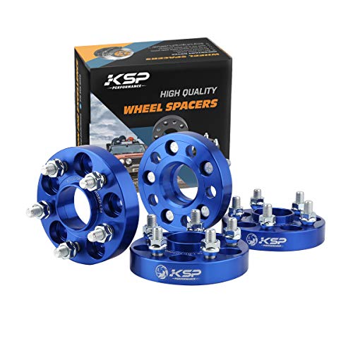 KSP PERFORMANCE KSP 5x100 Wheel Spacers 25mm for 5 Lug 1992-2023 Impreza, 2000-2013 Outback, 1989-2014 Legacy, 1997-2017 Forester, 2012-2016 Scion FR-S 12x1.25 Thread 56.1mm Hub Bore Hubcentric Blue Wheel Adapters - Image 1