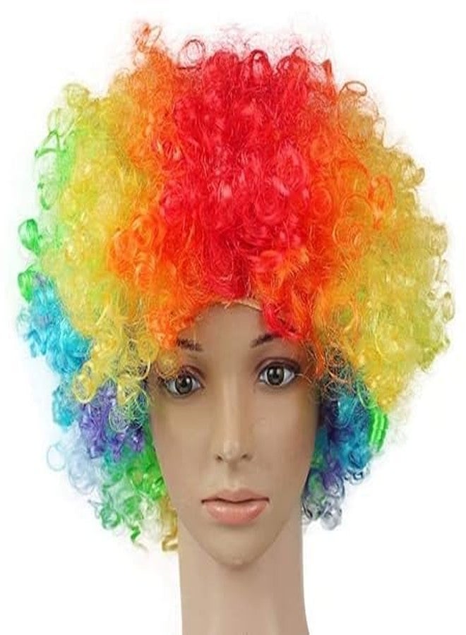 Twinkle tots Curly Clown Joker Wig Unisex Funky Hair Wig For Kids & Adults Holi Party Accessories Halloween Funny Wigs For Party - Image 1