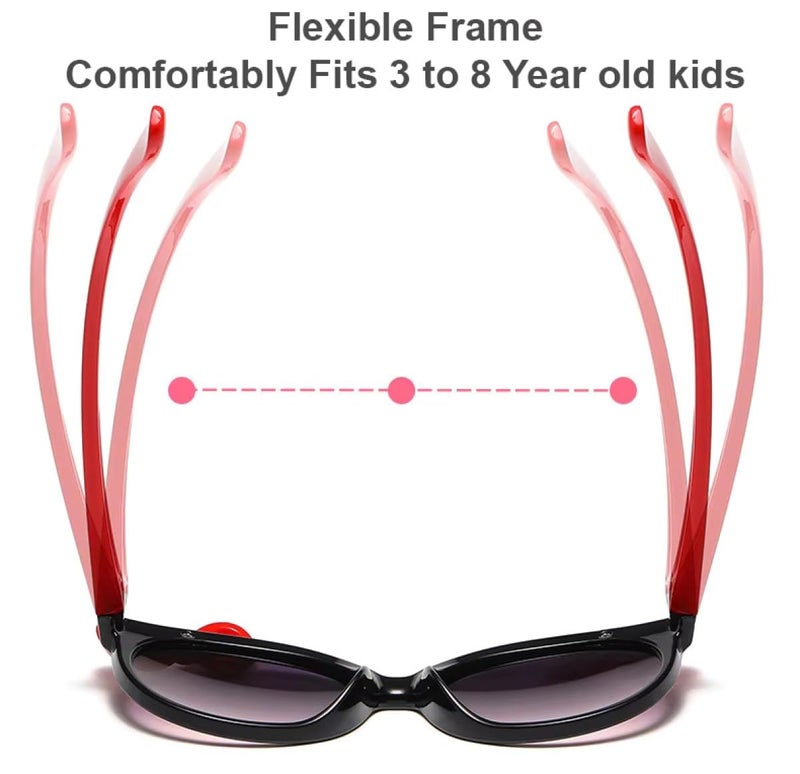 STORE 2508 Pack of 6 Cute Bow Sunglasses UV400 Protection for 3 to 8 year old Kids Fancy Novelty Eyeglasses for Party Picnic Holiday Return Gift - Image 5