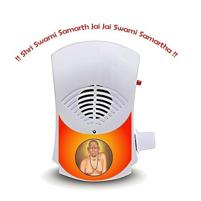 NSE Shri Swami Samarth Jai Jai Swami Samartha Hindu Religious Continuous Mantra Chanting Bell Spiritual Devotional Bell Plug N Play Spiritual Chanting with Electric LED Light SS-1 (White) - Image 3