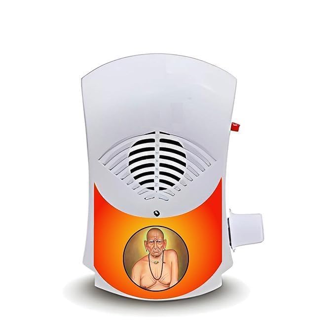 NSE Shri Swami Samarth Jai Jai Swami Samartha Hindu Religious Continuous Mantra Chanting Bell Spiritual Devotional Bell Plug N Play Spiritual Chanting with Electric LED Light SS-1 (White) - Image 1