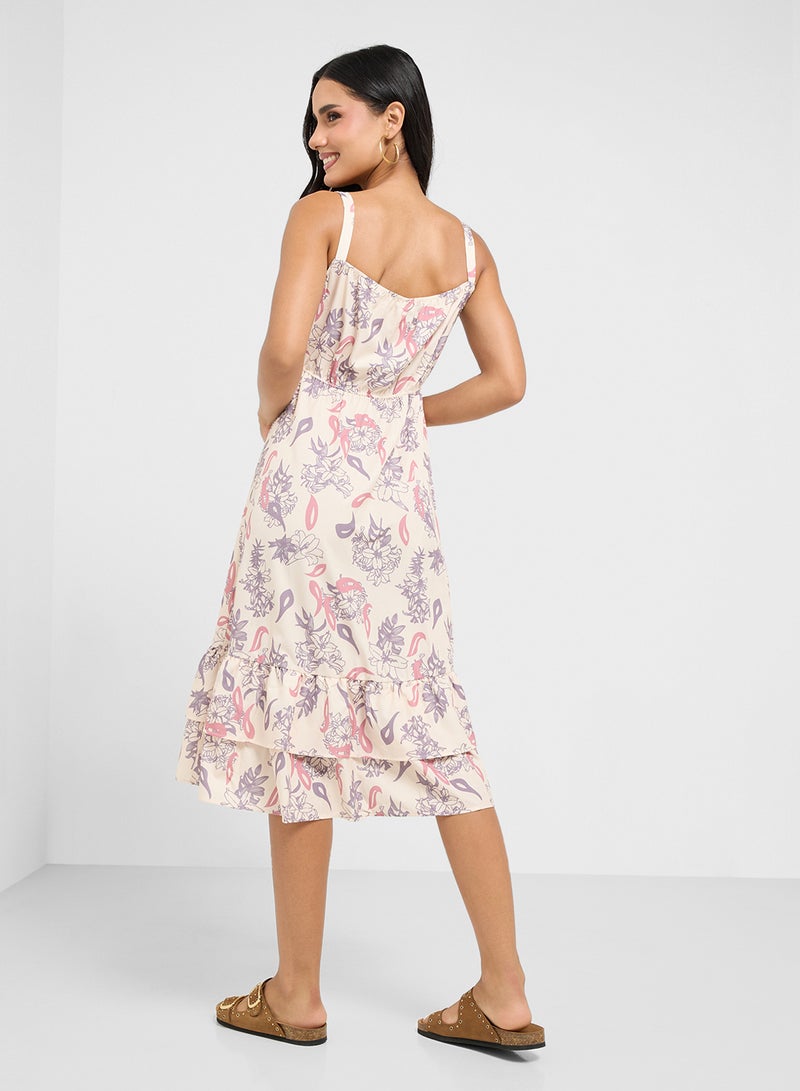 Ginger Floral Ruffle Midi Dress  - Image 2