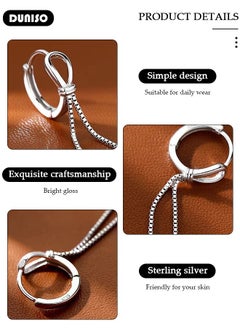 DUNISO 925 Sterling Silver Dangle Earrings for Women, Hypoallergenic Tassel Earrings with Storage box, Elegant Long Dangling Earrings Threader Tassel, for Women Teen Girls  - Image 2