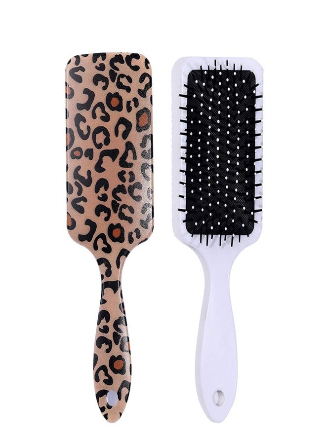 Aaiffey Leopard Print Hair Brushes,Hair Detangling Brush Anti Static Massage Comb Hair Brush For All Hair Types Wavy/Curly/Thick/Long/Short/Wet And Dry Hair - Image 2