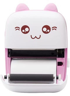 SHOPI Mini Portable Thermal Printer with 1 Roll Paper Pink/White  - Image 5