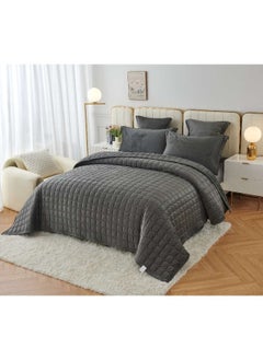 سمارت هوم طقم لحاف مضغوط مفرش مكون من 6 قطع , لحاف 6 قطع , مخمل 100% طقم سرير مقاس250 في 230 سم  - Image 1