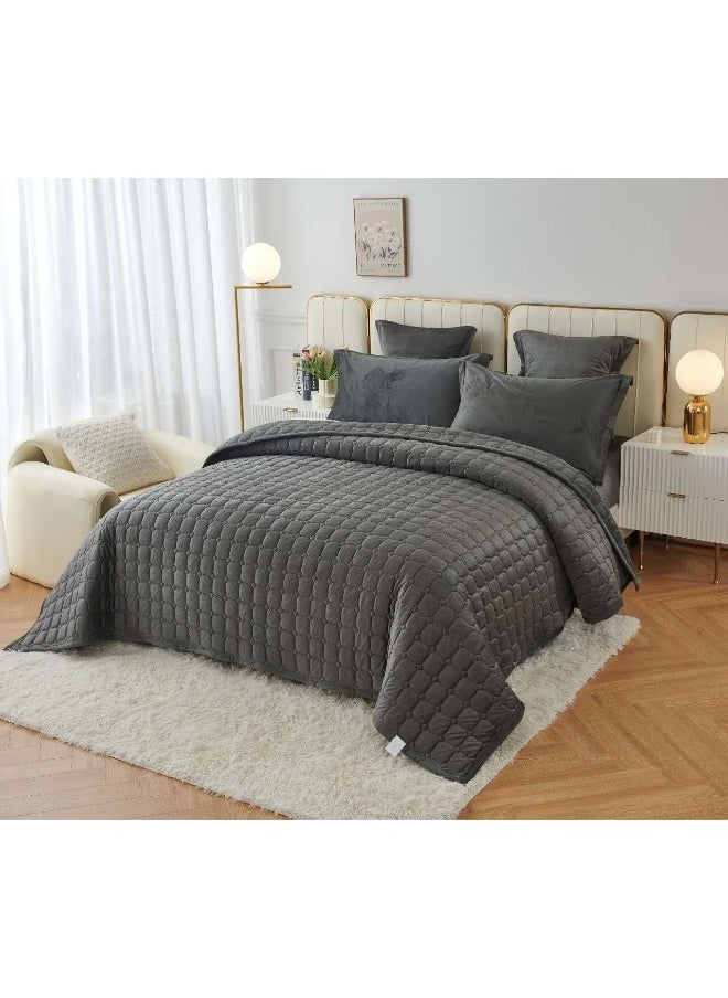سمارت هوم طقم لحاف مضغوط مفرش مكون من 6 قطع , لحاف 6 قطع , مخمل 100% طقم سرير مقاس250 في 230 سم  - Image 1