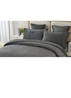 سمارت هوم طقم لحاف مضغوط مفرش مكون من 6 قطع , لحاف 6 قطع , مخمل 100% طقم سرير مقاس250 في 230 سم  - Image 2
