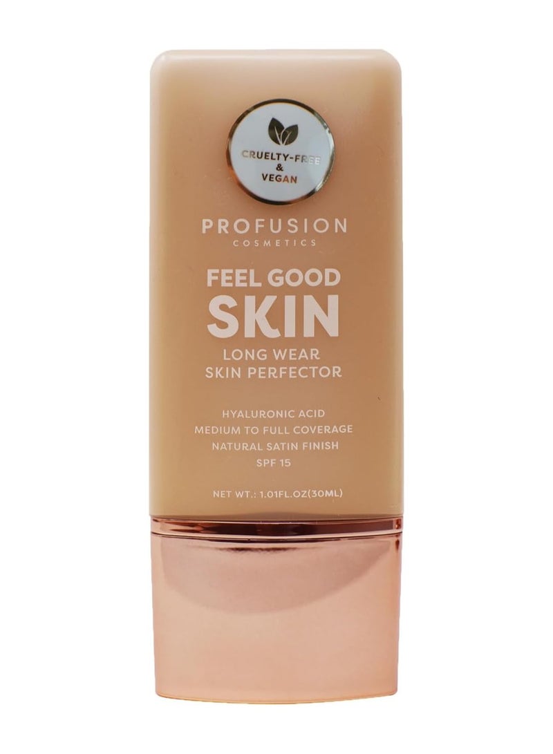 profusion Cosmetics Lightweight Liquid Foundation for a Flawless and Elegant Radiance Breathable Makeup for Improves Uneven Skin Tone Cruelty Free Tan 1 - Image 1