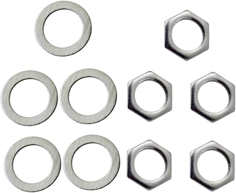 klarako 5PCS Guitar Input Output Washer for Electric Guitar/Bass, Silver, as described - Image 3