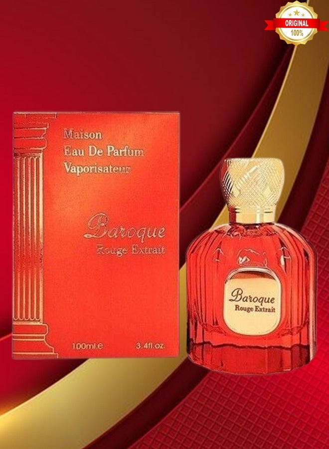 MAISON ALHAMBRA 3 Pieces Maison Baraouque Rouge Extrait Perfume 100ml EDP - Image 2