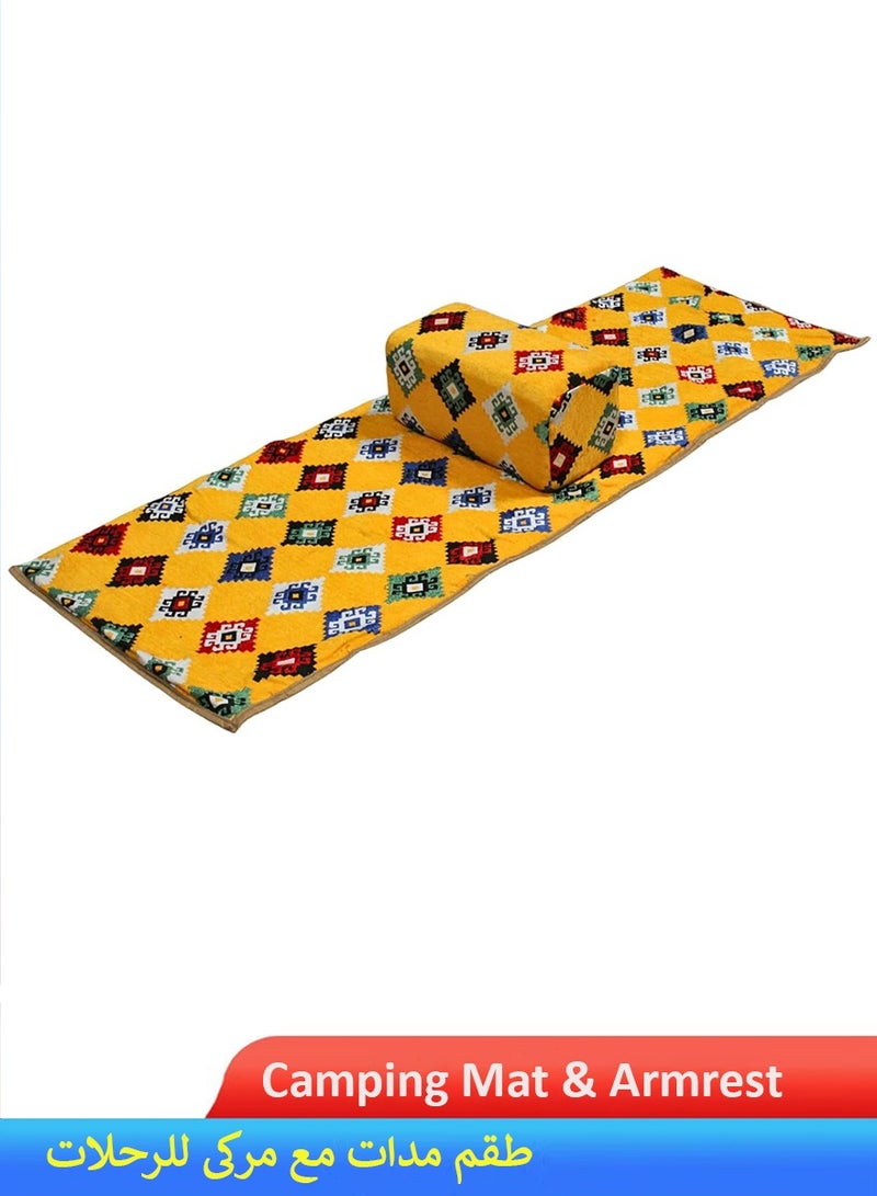ISHWAZ Camping Floor Mat and Armrest Set for Trips, Padded, Comfortable, Durable, Lightweight, Waterproof, Camping Carpet, Hiking Mat, Versatile for Outdoor Travel and Adventures - Image 1