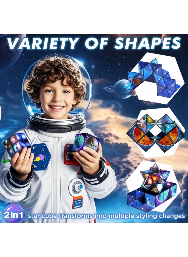 Cube Star 2 in 1 Yoshimoto Cube for Kids and Adults, Toy Gifts for Boys and Girls Ages 8-12 for Children Space Solar System Fidget Puzzles Smart Games Toy (Milky Way) - Image 5