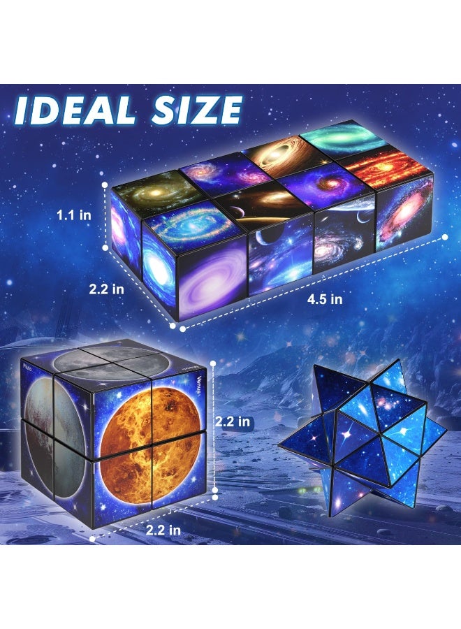 Cube Star 2 in 1 Yoshimoto Cube for Kids and Adults, Toy Gifts for Boys and Girls Ages 8-12 for Children Space Solar System Fidget Puzzles Smart Games Toy (Milky Way) - Image 3