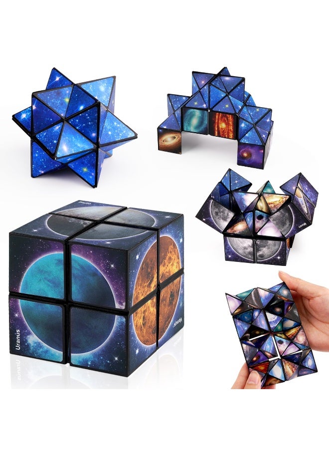 Cube Star 2 in 1 Yoshimoto Cube for Kids and Adults, Toy Gifts for Boys and Girls Ages 8-12 for Children Space Solar System Fidget Puzzles Smart Games Toy (Milky Way) - Image 1