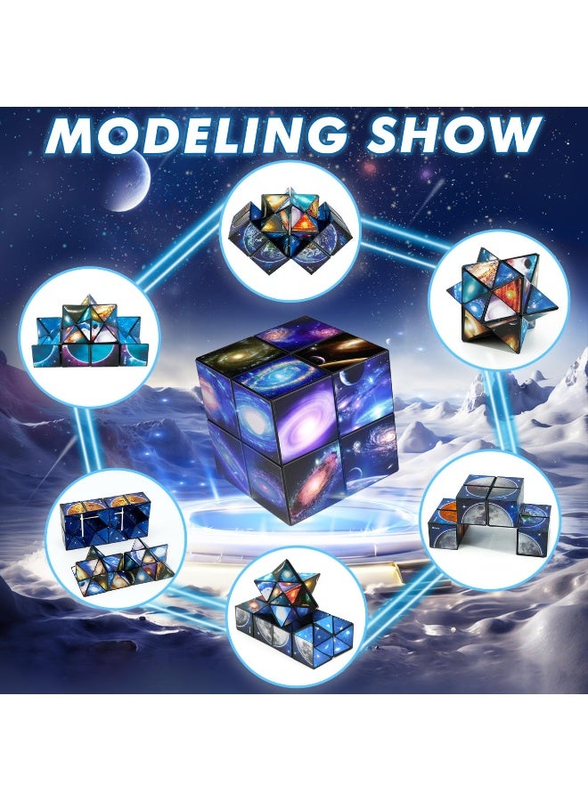 Cube Star 2 in 1 Yoshimoto Cube for Kids and Adults, Toy Gifts for Boys and Girls Ages 8-12 for Children Space Solar System Fidget Puzzles Smart Games Toy (Milky Way) - Image 4