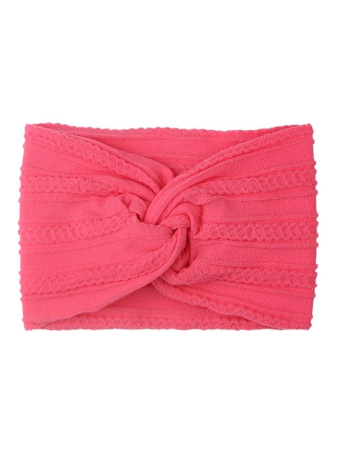 SYGA Baby Headband Nylon Soft Stretchable Thread Hairbands For Newborn Infant Toddler Kids 0-3 Year - Rose Red - Image 2