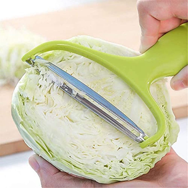 MauSong Peeler  Cabbage Wide Mouth Fruit Peeler Stainless Steel Knife Salad Vegetables Peelers Graters  Vegetable Cabbage Fruit Machine Coleslaw Peeler Grater Green