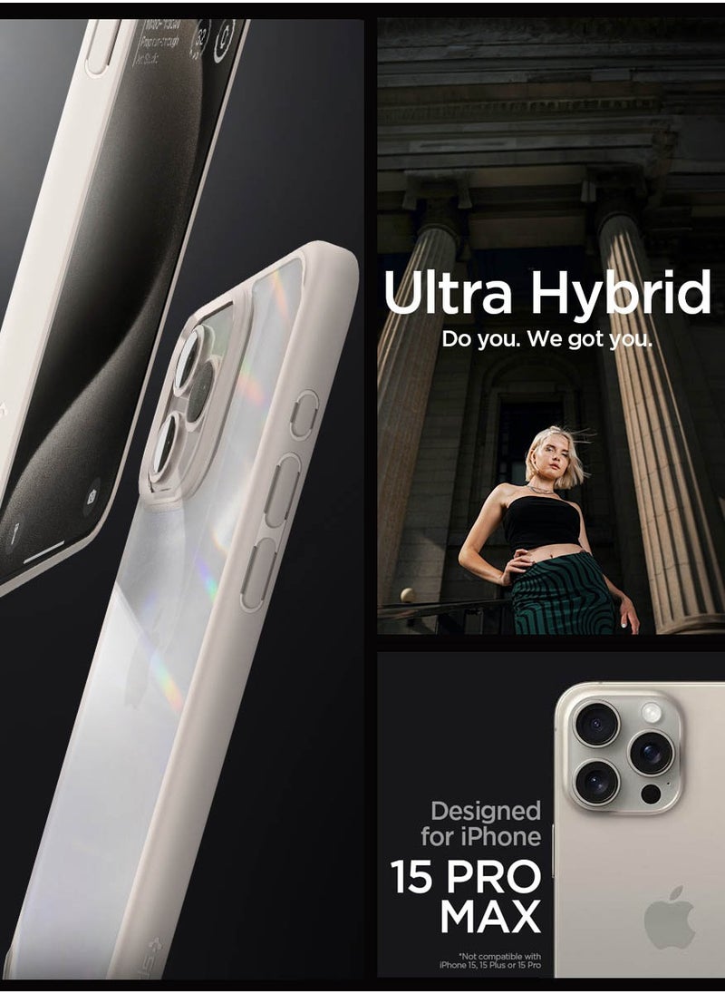 Spigen Spigen Ultra Hybrid for iPhone 15 Pro Max Case Cover - Natural Titanium  - Image 2