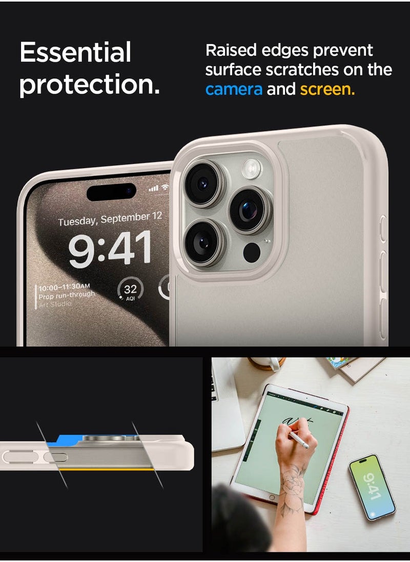 Spigen Spigen Ultra Hybrid for iPhone 15 Pro Max Case Cover - Natural Titanium  - Image 5