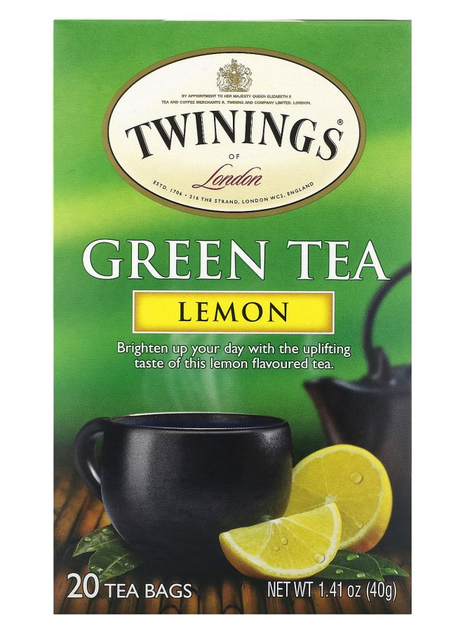 Green Tea Lemon 20 Tea Bags 1.41 oz (40 g)