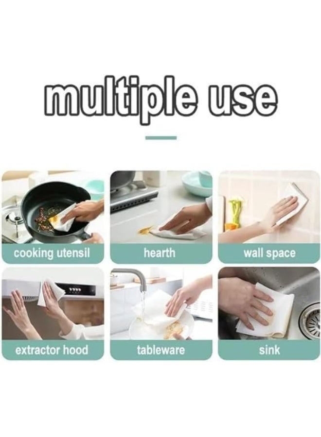 هابي هوم مناديل مبللة منزلية قوية لتنظيف المطبخ لإزالة التلوث، تحتوي 80 قطعة، عبوة واحدة - Image 4