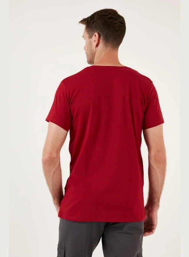 Buratti  Buratti Printed Crew Neck Cotton Slim Fit T-Shirt Men's T-SHIRT 541PUSULA for Men | Best Price UAE