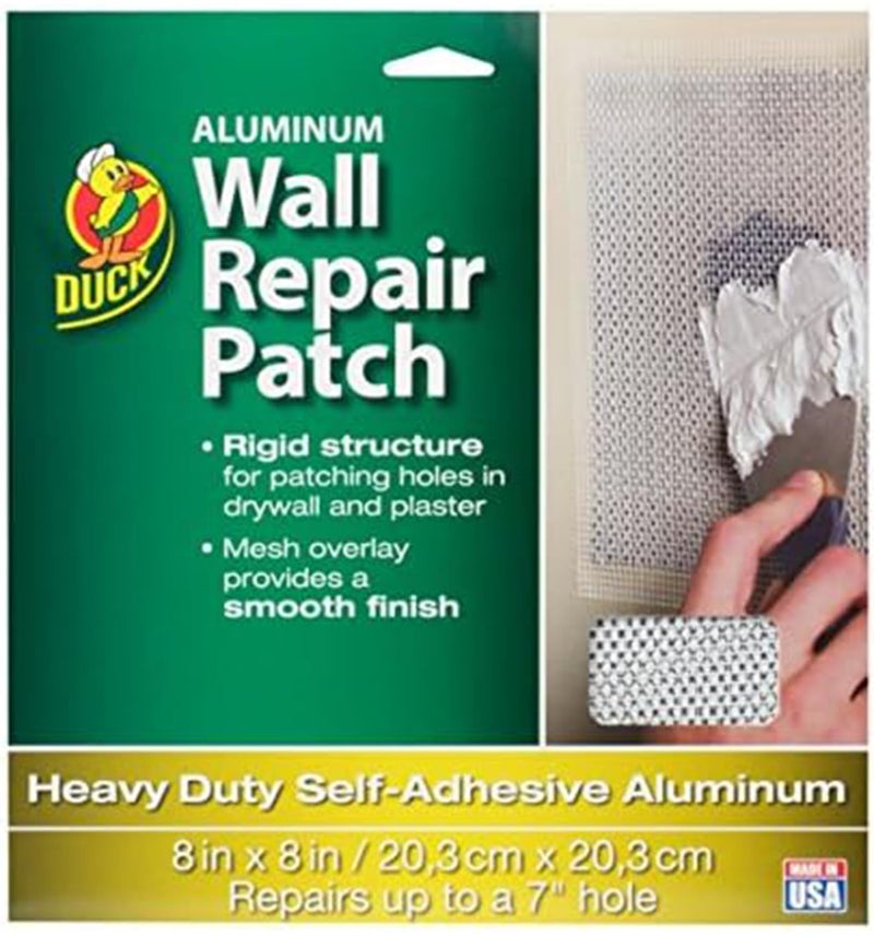 Duck Brand Aluminum Wall Repair Patch 8 Inches x 8 Inches White 283996